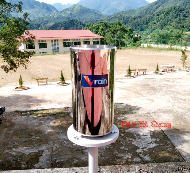 Trạm đo mưa tự động được lắp đặt tại xã Thuận Hòa (Vị Xuyên).