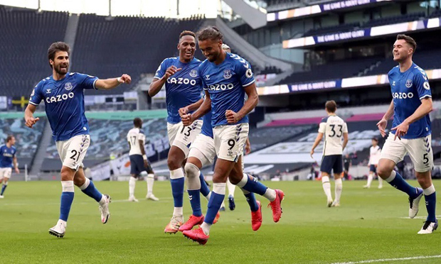 Calvert-Lewin ghi bàn duy nhất cho Everton ở một pha bóng cố định. Ảnh: PA.