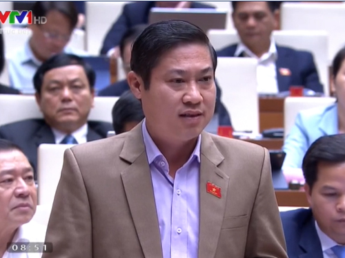 Đại biểu Phan Thái Bình (Quảng Nam) phát biểu.