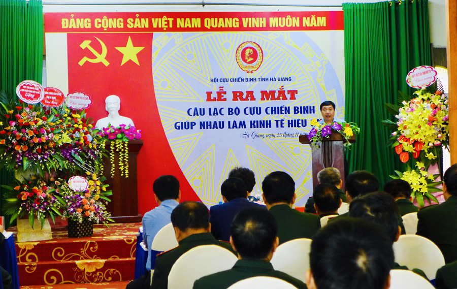 Đồng chí Nguyễn Mạnh Dũng, Phó Bí thư Tỉnh ủy phát biểu tại buổi lễ.