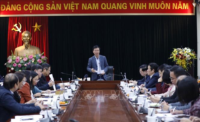Trưởng Ban Tuyên giáo Trung ương Võ Văn Thưởng chủ trì cuộc họp. - 