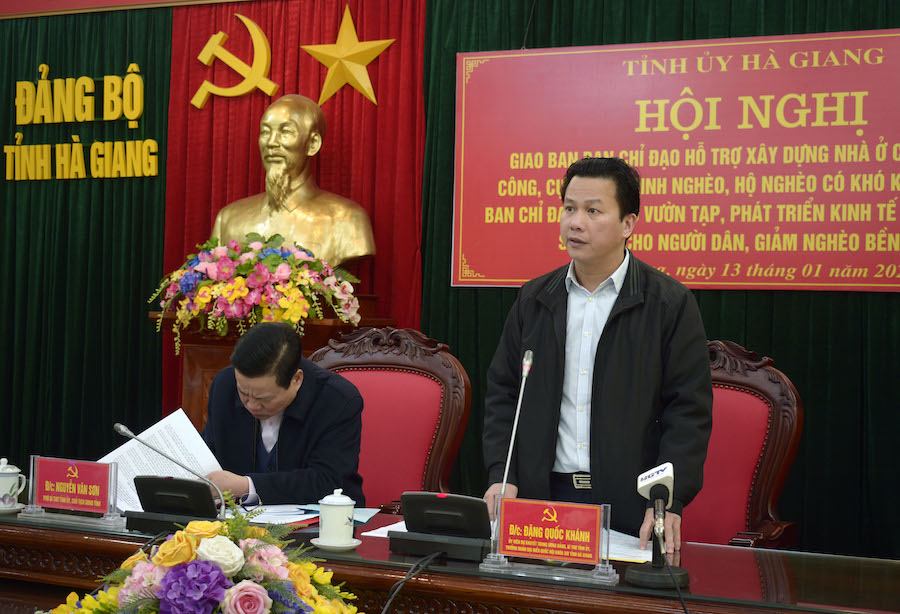 Bí thư Tỉnh ủy Đặng Quốc Khánh phát biểu tại hội nghị.