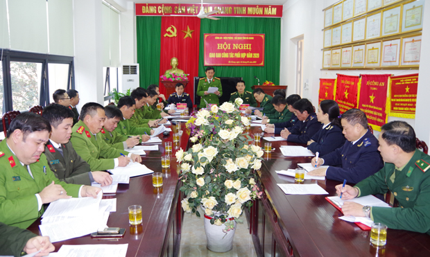 Hội nghị giao ban ba lực lượng Công an, Biên phòng, Hải quan tỉnh.
