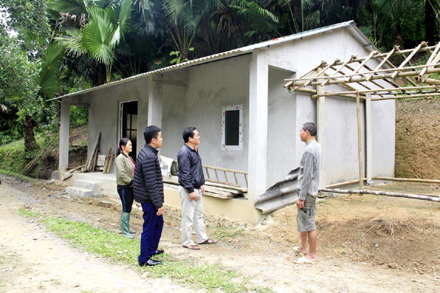 Ngôi nhà của anh Phàn Văn Chim, thôn Hòa Bắc, xã Thuận Hòa, huyện Vị Xuyên được xây dựng khang trang.