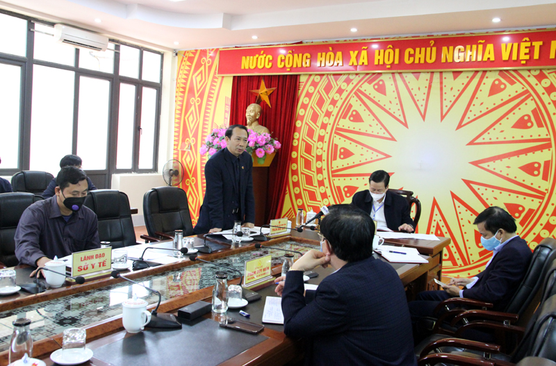 Phó Chủ tịch UBND tỉnh Trần Đức Quý phát biểu tại buổi làm việc