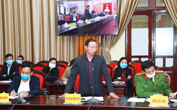 Chỉ huy trưởng Bộ Chỉ huy Bộ đội Biên phòng tỉnh Vàng Đình Chiến thông tin một số hoạt động phòng, chống dịch trên tuyến biên giới