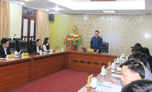 Phó Chủ tịch Thường trực UBND tỉnh Hoàng Gia Long phát biểu tại buổi làm việc với Công ty TNHH MTV An Việt Phát.