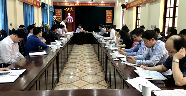 Đoàn công tác Tổng cục Thủy lợi làm việc với Sở Nông nghiệp & PTNT tỉnh.