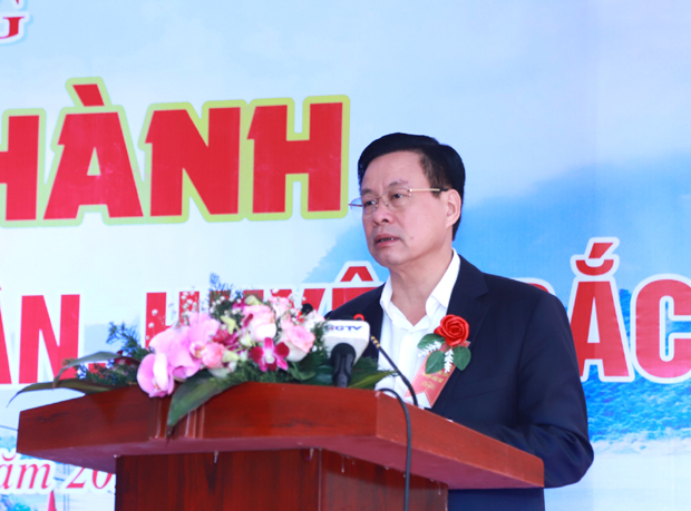 Chủ tịch UBND tỉnh Nguyễn Văn Sơn phát biểu tại lễ khánh thành