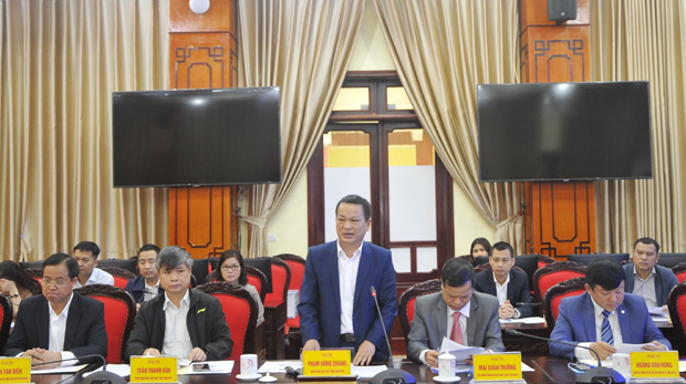 GS.TS Phạm Hồng Quang, Giám đốc Đại học Thái Nguyên phát biểu tại hội nghị.
