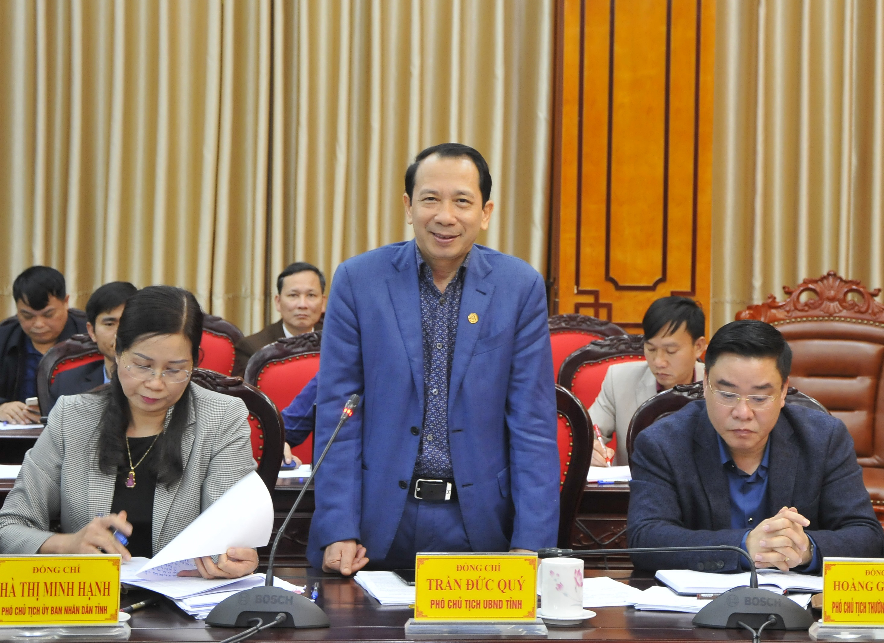 Phó Chủ tịch UBND tỉnh Trần Đức Quý đề nghị các ngành, địa phương phối hợp chặt chẽ trong thực hiện các nhiệm vụ được giao.