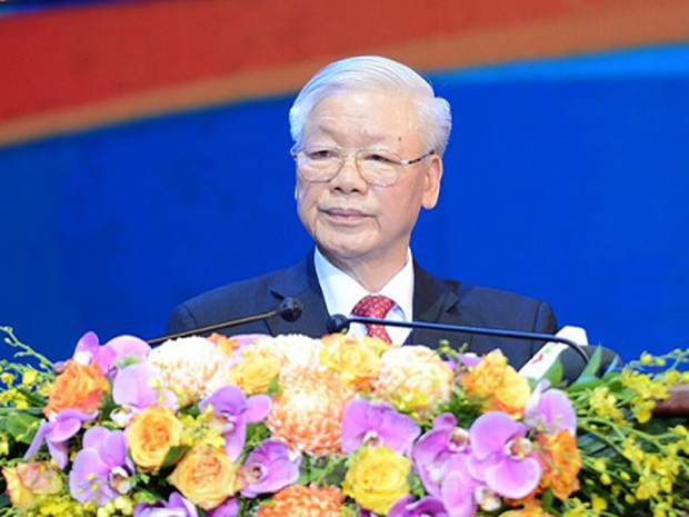 Tổng Bí thư, Chủ tịch nước Nguyễn Phú Trọng phát biểu tại buổi lễ