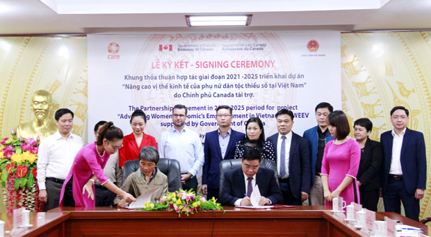 Lãnh đạo UBND tỉnh và Tổ chức CARE ký kết khung thỏa thuận hợp tác giai đoạn 2021 - 2025  