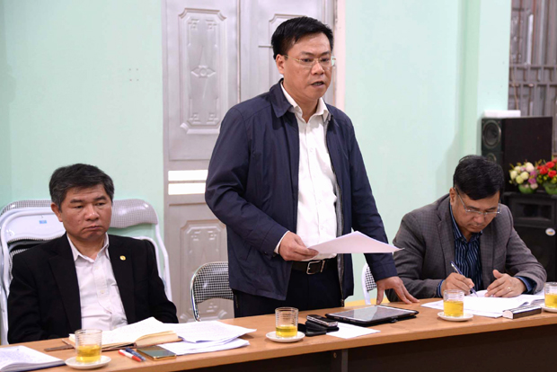 Lãnh đạo Sở Xây dựng phát biểu ý kiến về công tác chỉnh trang đô thị.