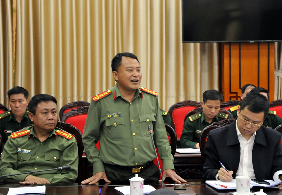 Đại diện lãnh đạo Công an tỉnh cho biết đang triển khai các phương án đảm bảo an toàn cho cuộc bầu cử.