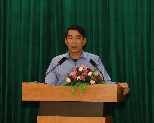 Bí thư Huyện ủy Yên Minh Ngô Xuân Nam cảm ơn sự quan tâm, hỗ trợ của Đoàn công tác.
