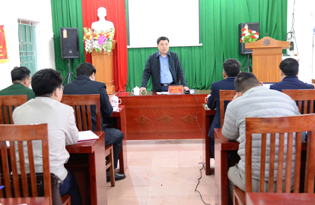 Phó Bí thư Tỉnh ủy Nguyễn Mạnh Dũng phát biểu kết luận tại buổi làm việc
