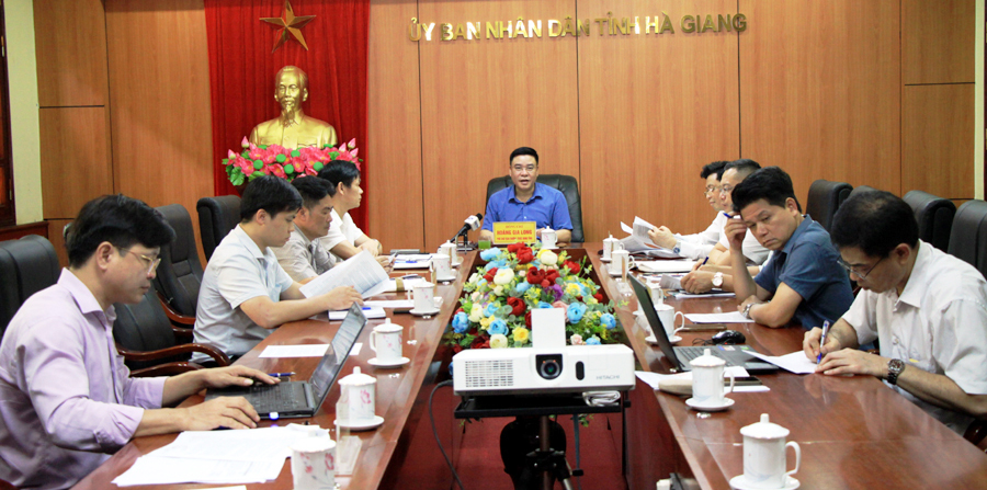Phó Chủ tịch Thường trực UBND tỉnh Hoàng Gia Long kết luận tại buổi họp.