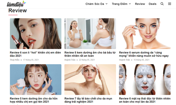 Mục review sản phẩm.