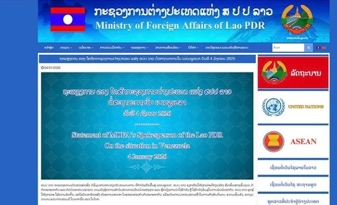 The website of the Lao Ministry of Foreign Affairs posts information expressing deep concern over the situation in Venezuela.