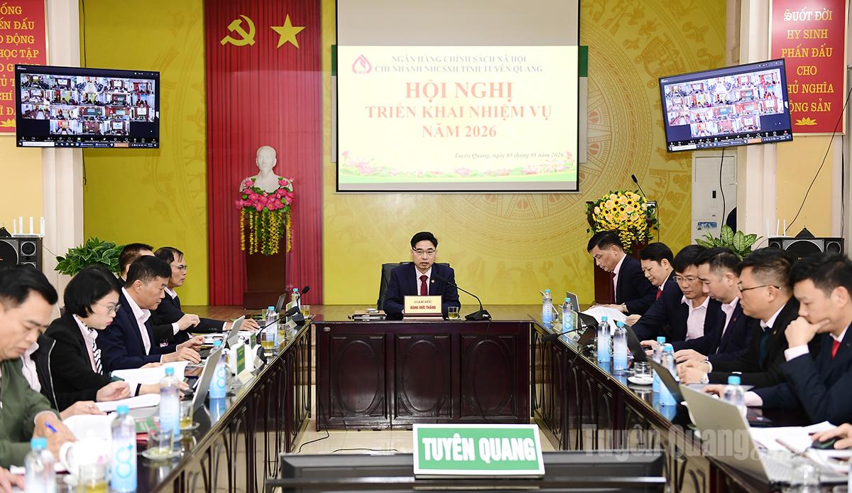 Chi nhánh Ngân hàng Chính sách xã hội tỉnh triển khai nhiệm vụ năm 2026.