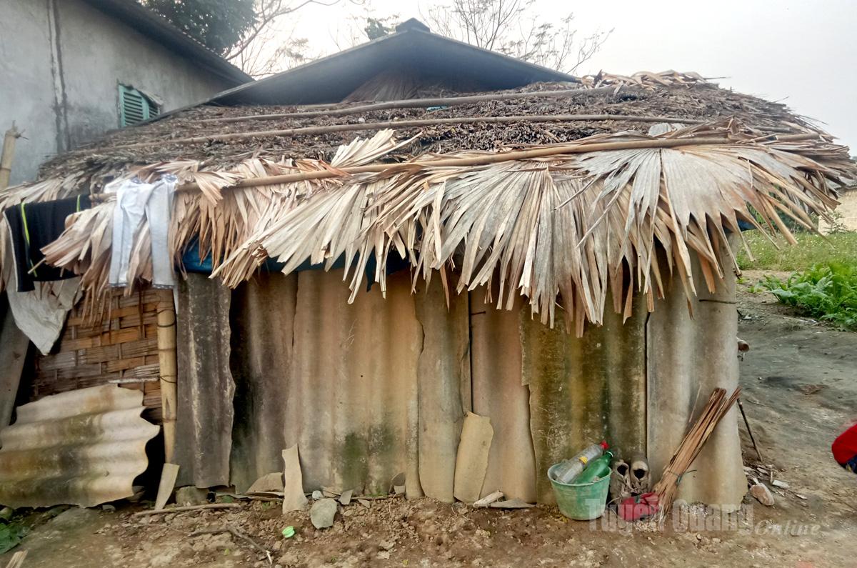 Căn nhà của gia đình anh Đặng Văn Cu, thôn Lang Chua, xã Trung Hà.