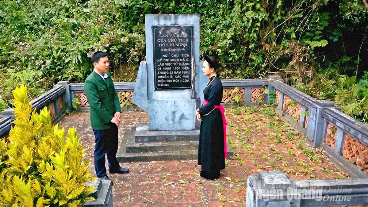 Di tích Lán ở và làm việc của Bác Hồ tại đồi Cốc Xá, thôn Khun Mạ, Kiên Đài.