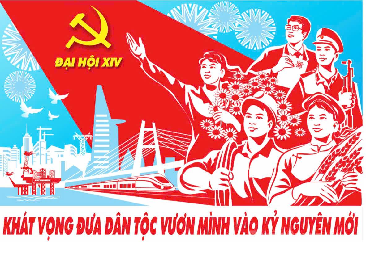 Tác phẩm “Khát vọng đưa dân tộc vào kỷ nguyên mới” chào mừng Đại hội đại biểu toàn quốc lần thứ XIV của Đảng.