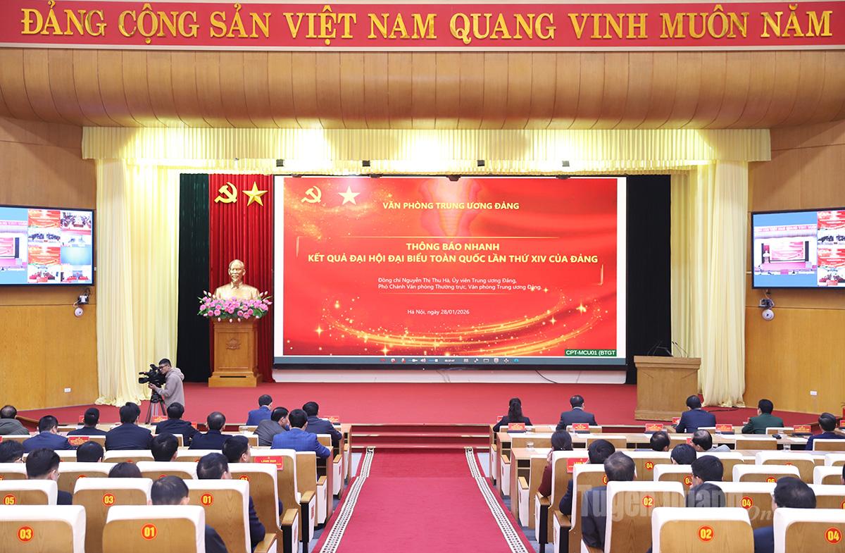 Quang cảnh tại điểm cầu tỉnh.