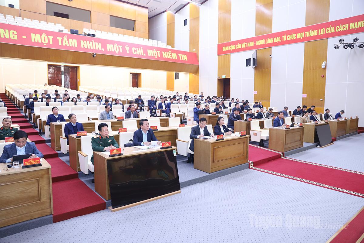 Các đại biểu dự tại điểm cầu tỉnh.