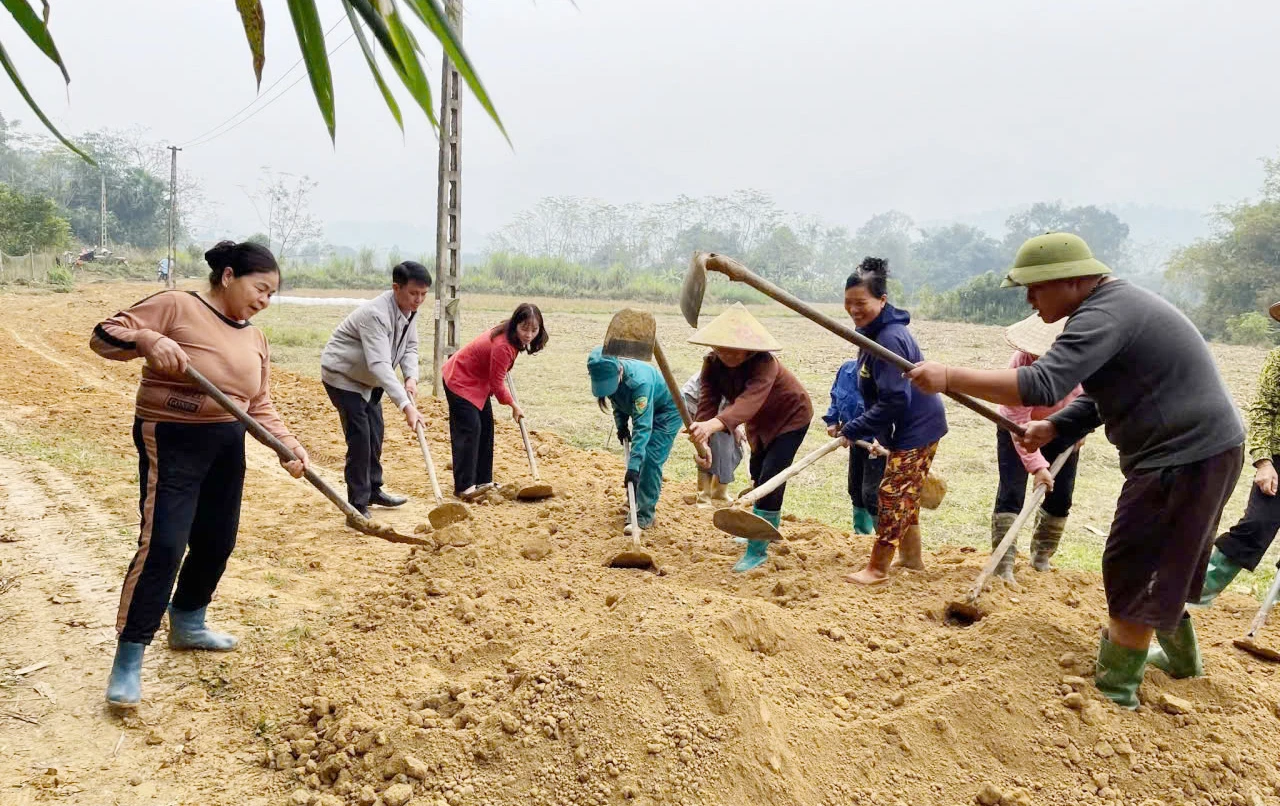 Thôn Hạ, xã Tiên Yên mở rộng 1,1km2 đường giao thông nông thôn