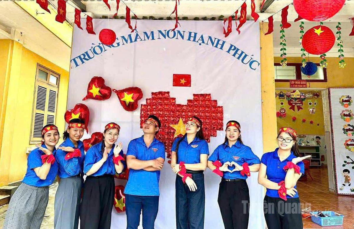 Đoàn viên, thanh niên xã Kiên Đài hướng về Đại hội Đảng lần thứ XIV.