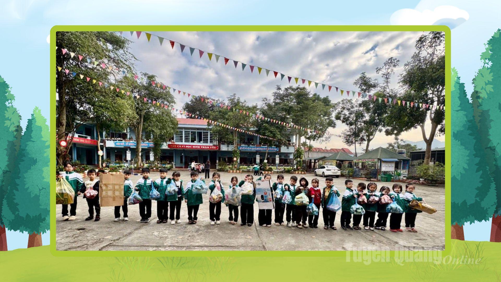 Nhờ làm kế hoạch nhỏ các em đội viên hiểu hơn về việc bảo vệ môi trường, phòng chống rác thải nhựa.