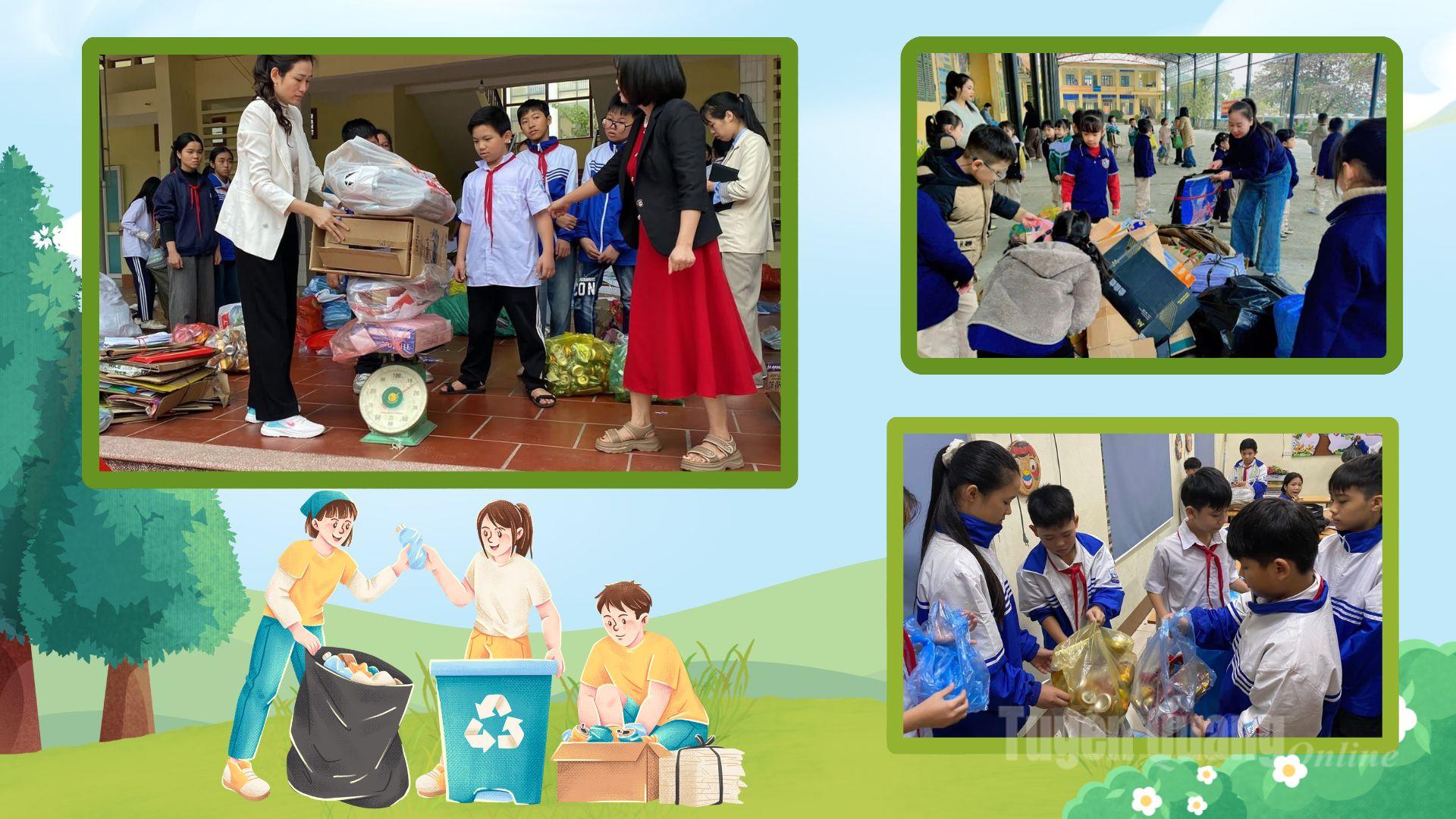 Số tiền thu được từ bán phế liệu sẽ được dùng để hỗ trợ các đội viên có hoàn cảnh khó khăn, giúp các em có thêm động lực, niềm vui khi đến trường.