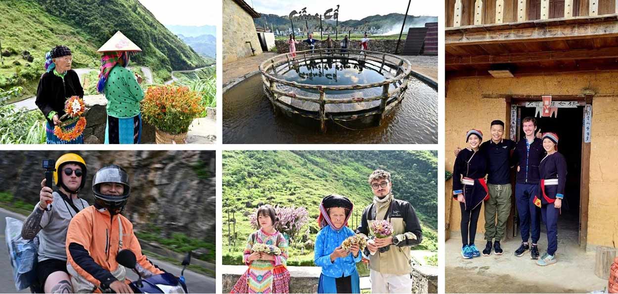 Du khách cùng người dân địa phương tại Cao nguyên đá.