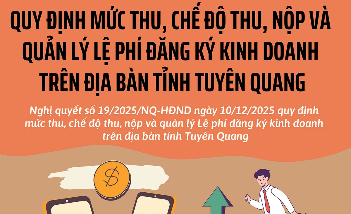 Quy định mức thu, chế độ thu, nộp và quản lý Lệ phí đăng ký kinh doanh trên địa bàn tỉnh Tuyên Quang
