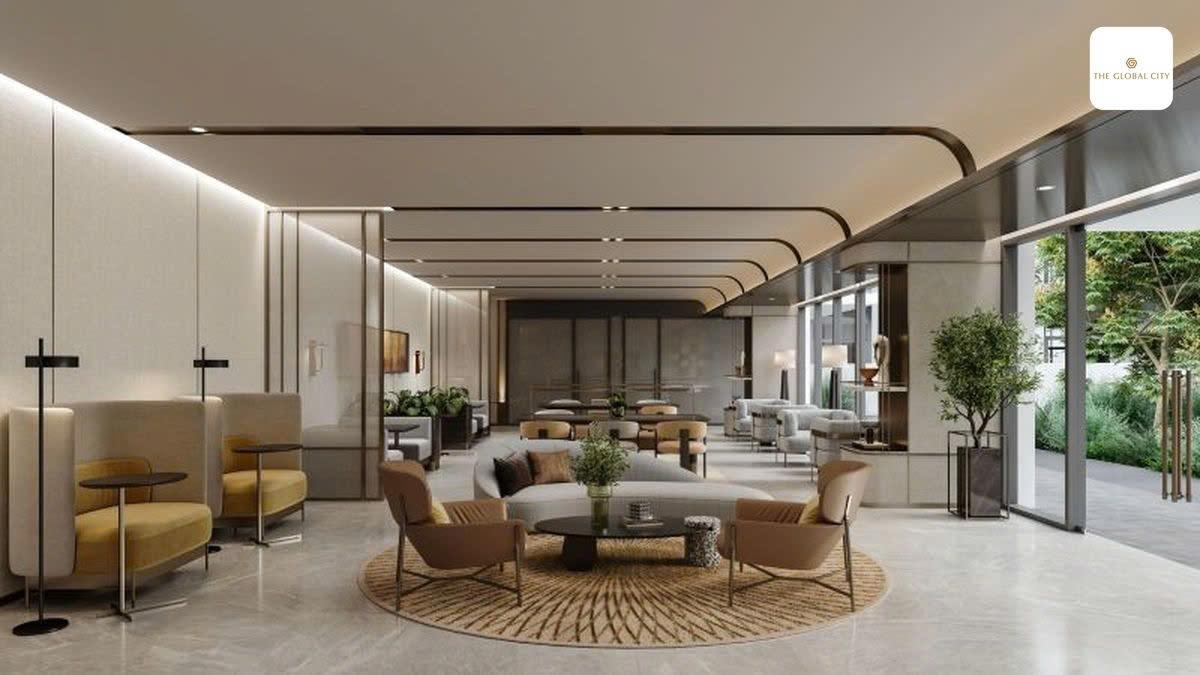 Phối cảnh không gian co-working hiện đại tại Masteri Cosmo Central