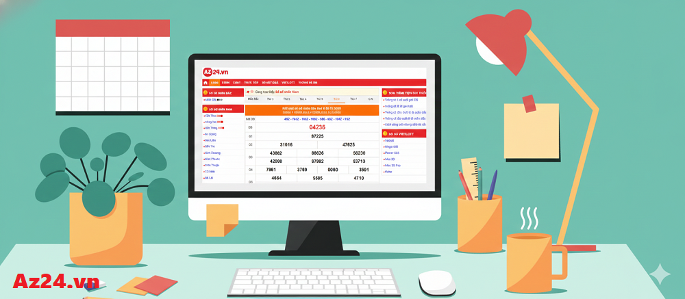 Giao diện web trực quan, dễ dàng nắm bắt kết quả SXMN về