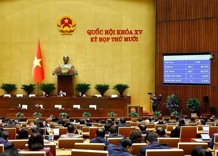 Lawmakers pass the Law on Extradition on November 26, 2025 (Photo: VNA)