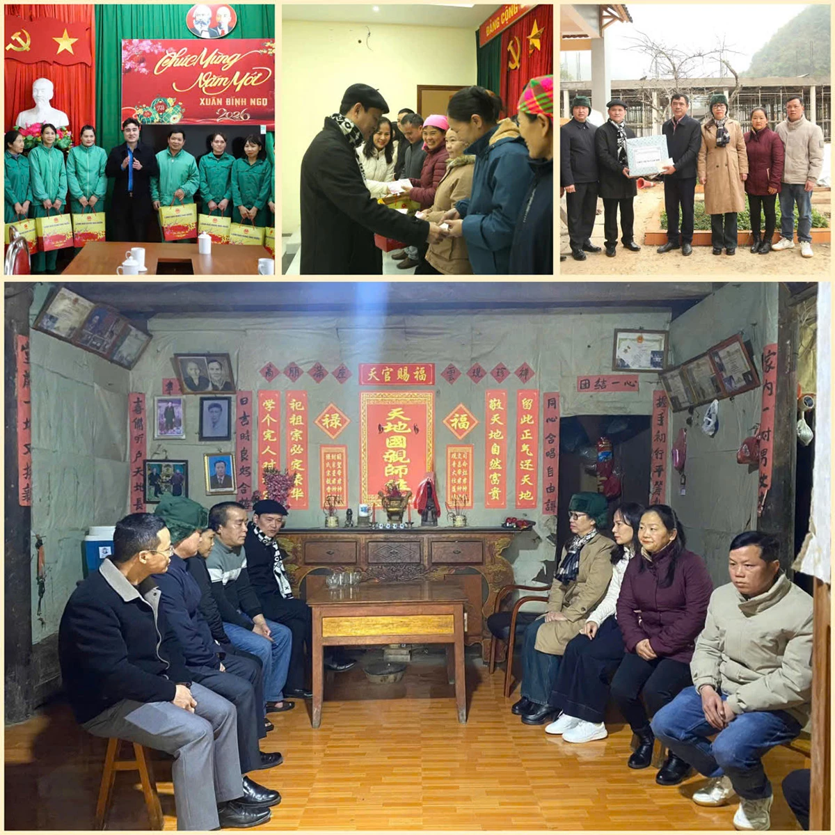 Những suất quà được Liên đoàn Lao động tỉnh trao tận tay người lao động.