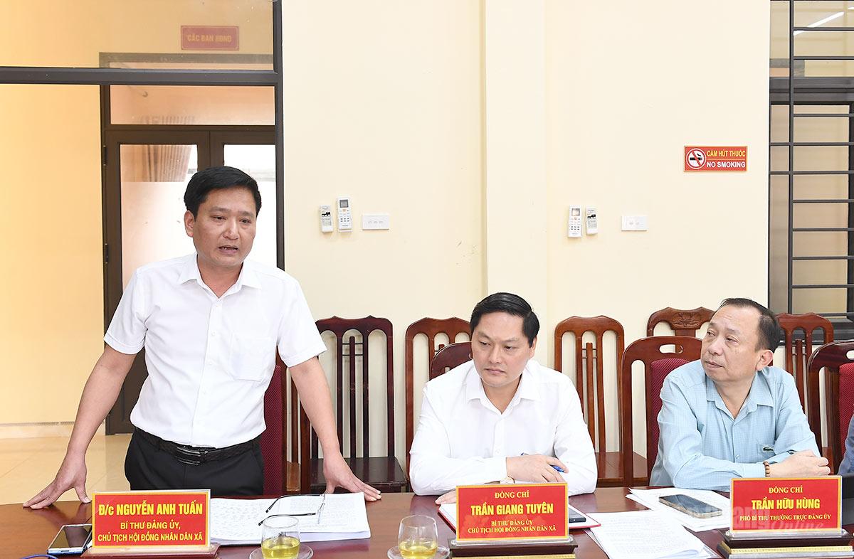 Lãnh đạo Đảng ủy xã Trung Sơn kiến nghị các giải pháp để tổ chức tốt công tác bầu cử trên địa bàn.