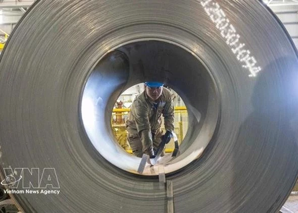 Steel products of Hoa Phat Group. (Photo: VNA)