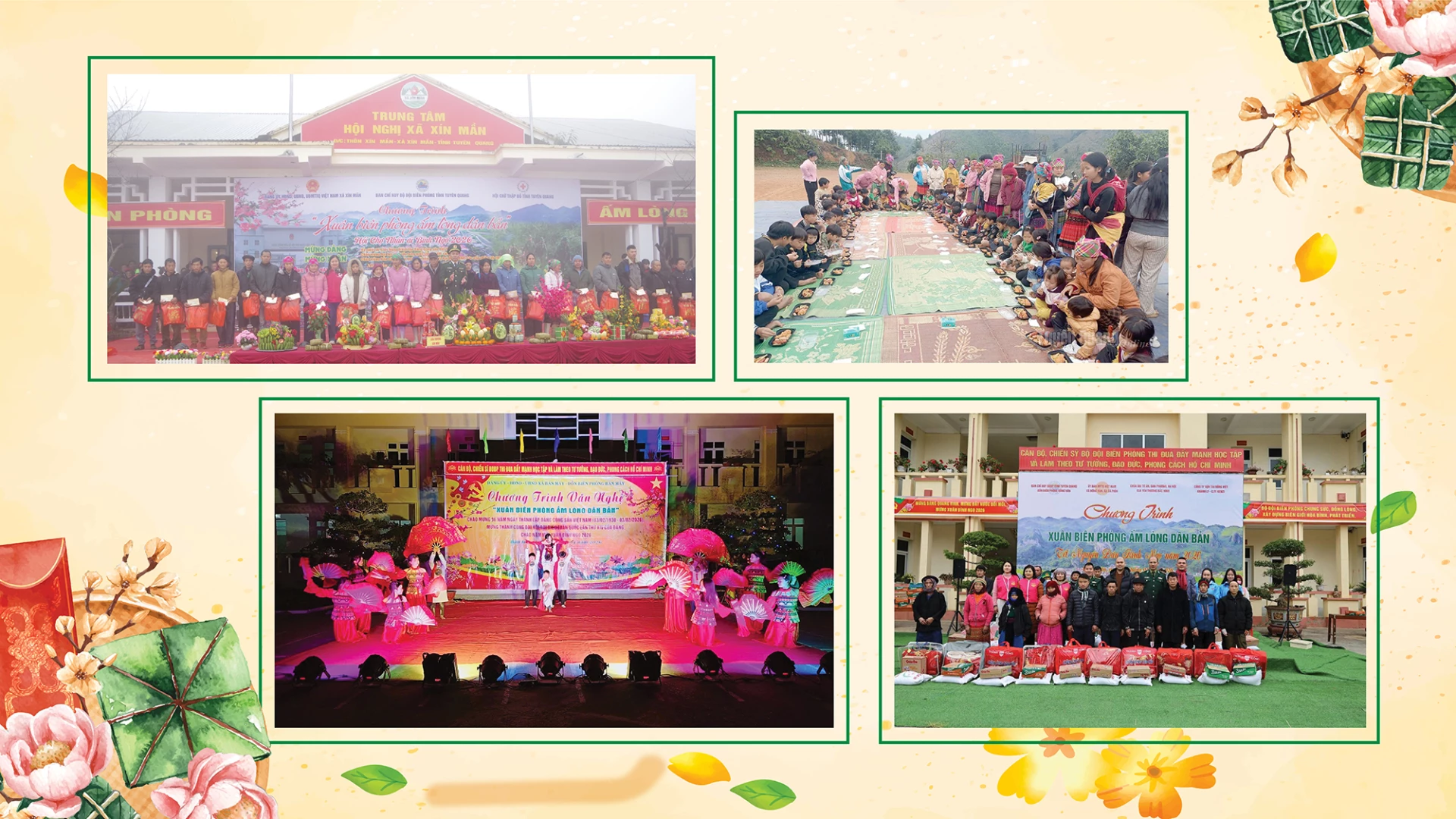 Chương trình “Xuân Biên phòng, ấm lòng dân bản” tại Đồn Biên phòng cửa khẩu Xín Mần thu hút đông đảo nhân dân tham gia các hoạt động.