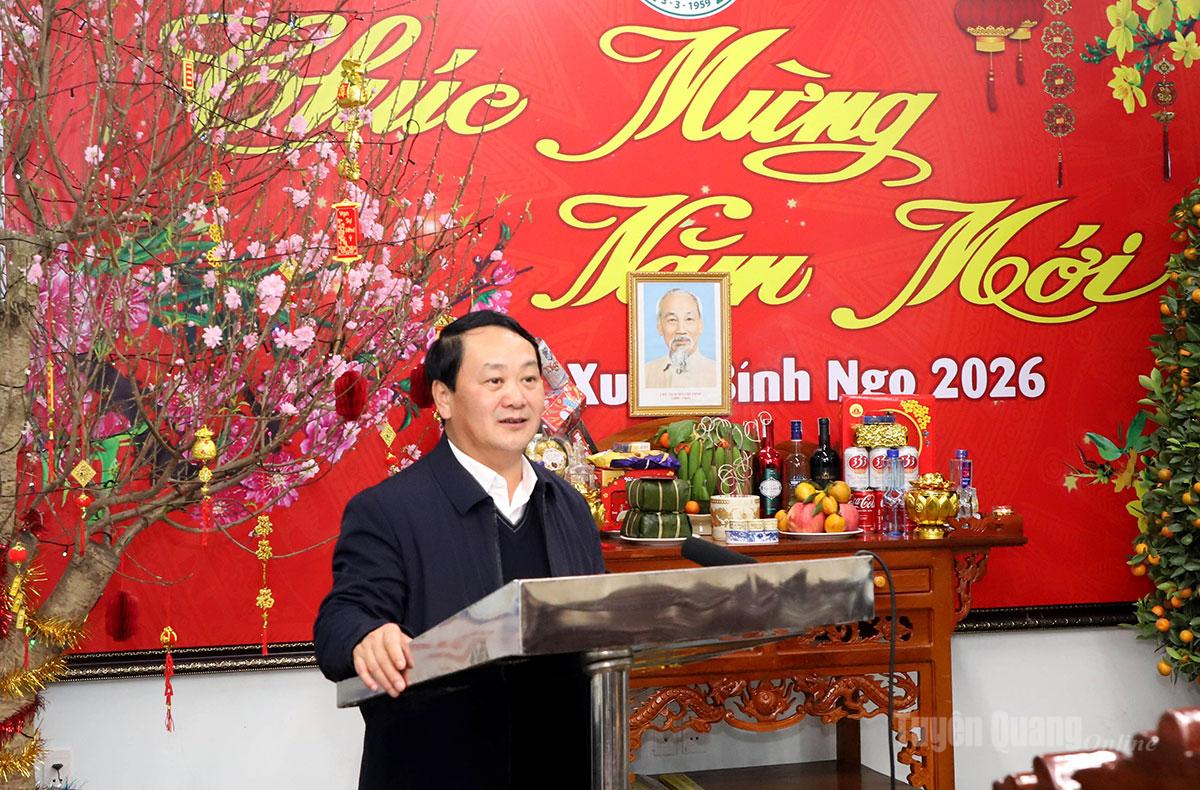 Bí thư Tỉnh ủy Hầu A Lềnh phát biểu tại Ban Chỉ huy BĐBP tỉnh.