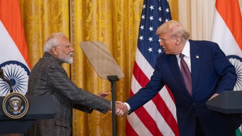 US President Donald Trump and Indian Prime Minister Narendra Modi at a meeting at the White House in Washington, DC, on February 13, 2025. (Photo: Xinhua)
