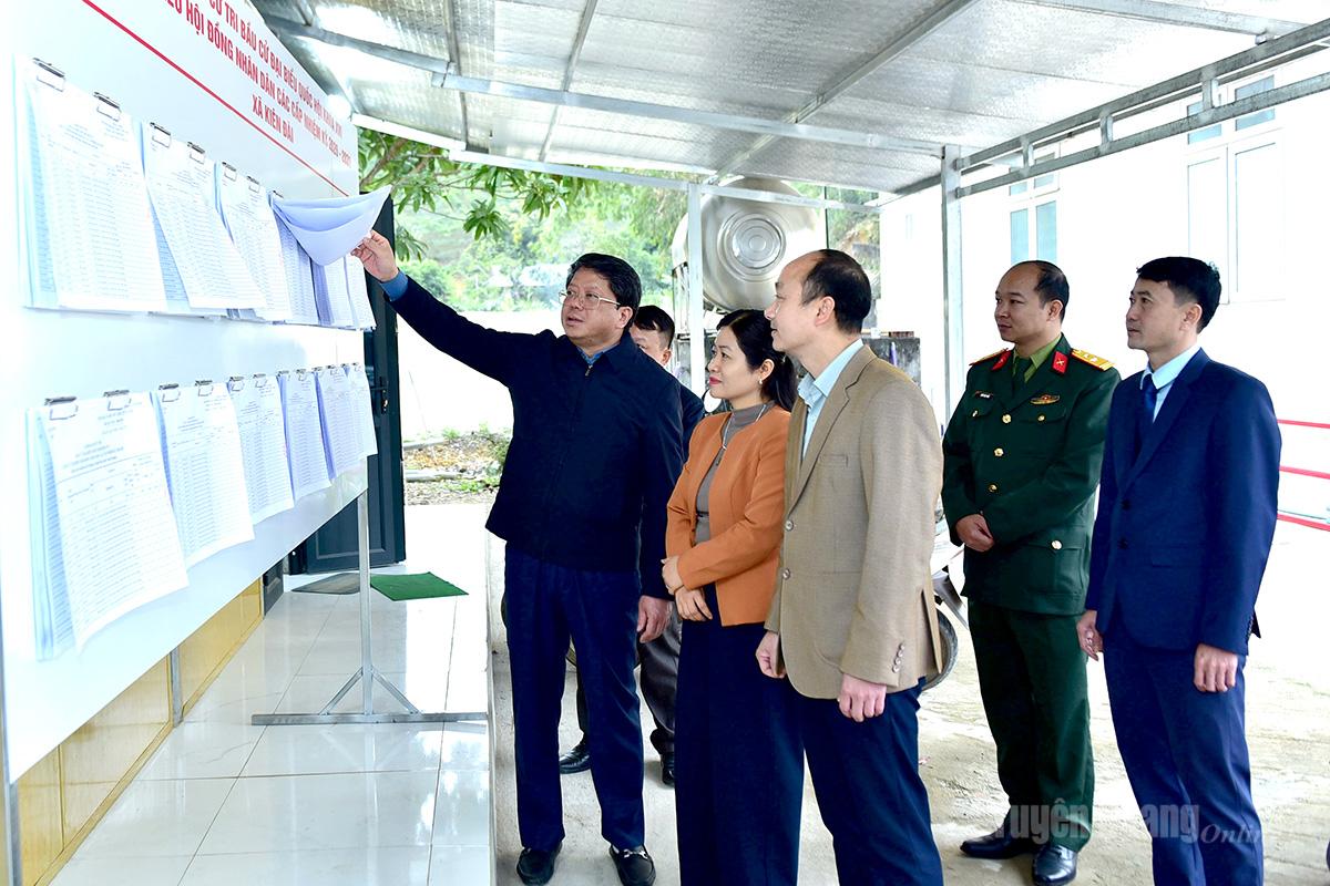 Phó Chủ tịch Thường trực Ủy ban MTTQ Việt Nam tỉnh Hà Trung Kiên nắm tình hình công tác chuẩn bị bầu cử đại biểu Quốc hội và đại biểu HĐND các cấp nhiệm kỳ 2026 - 2031 trên địa bàn xã Kiên Đài.