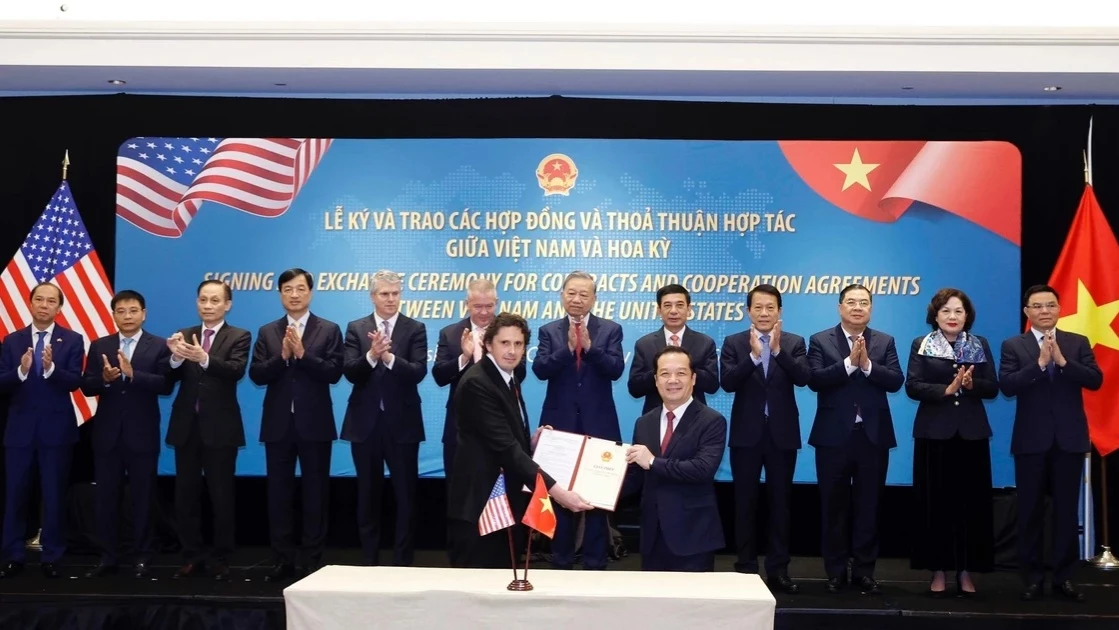 Tổng Bí thư Tô Lâm chứng kiến lễ ký các hợp đồng, thỏa thuận hợp tác của Việt Nam và Hoa Kỳ