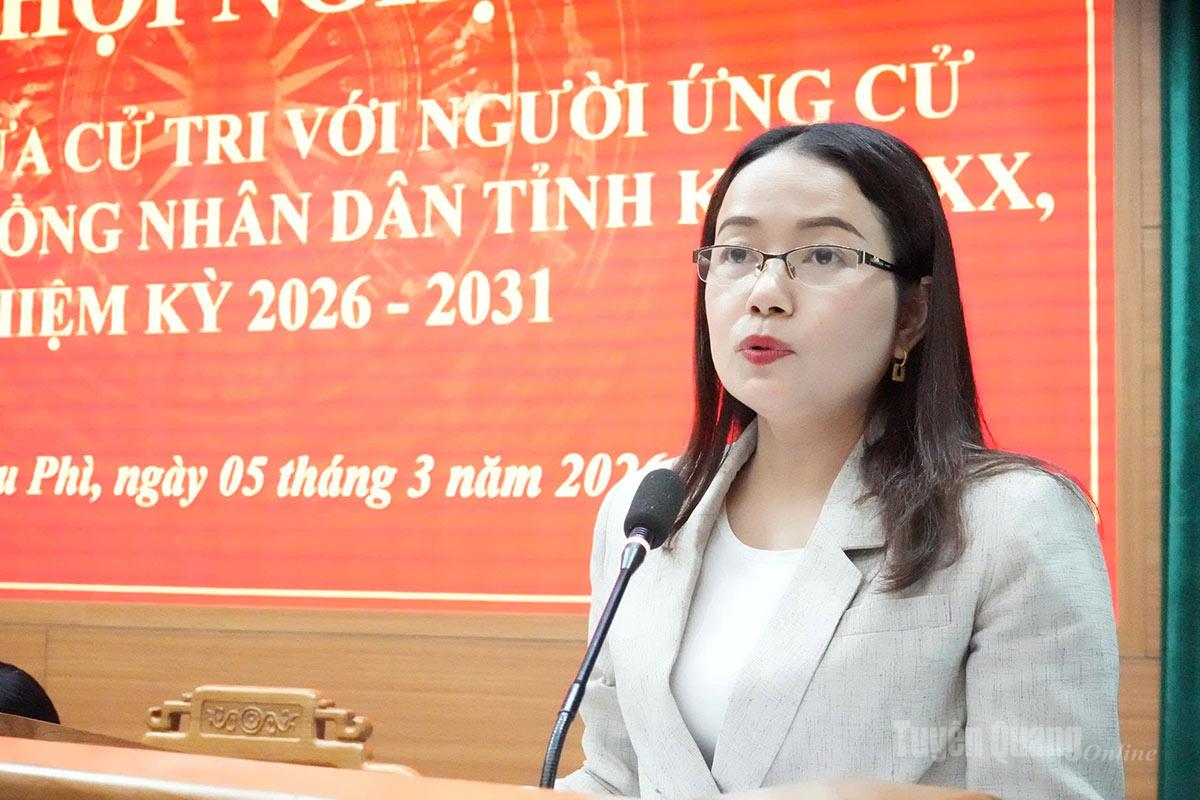 Ứng cử viên trình bày chương trình hành động tại Hội nghị.