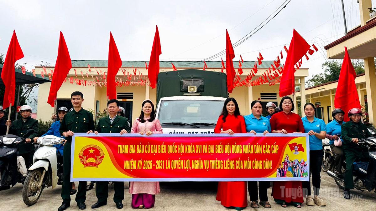 Xã Bằng Hành tổ chức 
tuyên truyền lưu động về 
cuộc bầu cử đại biểu Quốc hội 
khóa XVI và đại biểu HĐND
 các cấp nhiệm kỳ 2026 - 2031.