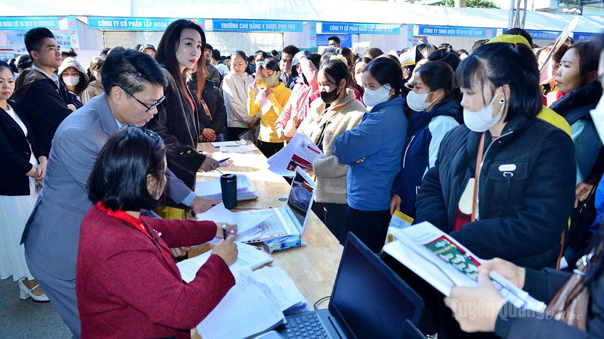 Trung tâm Dịch vụ Việc làm và Lưu trữ lịch sử phối hợp với các đơn vị, doanh nghiệp tổ chức tư vấn, giới thiệu 
việc làm cho người lao động trên địa bàn tỉnh.